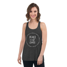 Load image into Gallery viewer, Mom Life Peace Amidst Chaos Racerback Tank
